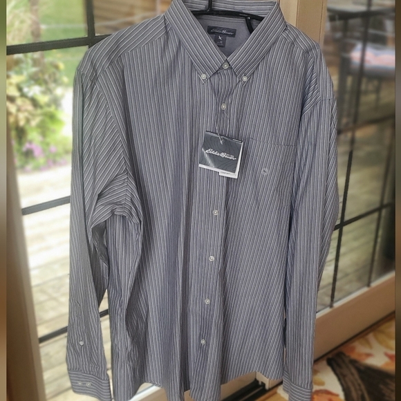 Eddie Bauer MR Long Slv Classic Oxford Ash Button-down Sz. XL Shirt - Picture 1 of 14